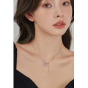 LCR3035 S925純銀山茶花項鏈