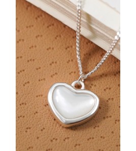 LCR3037 S925純銀貝殼愛心項鏈