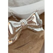 LCR3039 S925純銀蝴蝶结項鏈