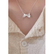 LCR3039 S925純銀蝴蝶结項鏈