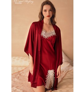 LDD1011NG 女士性感蕾絲睡衣兩件套