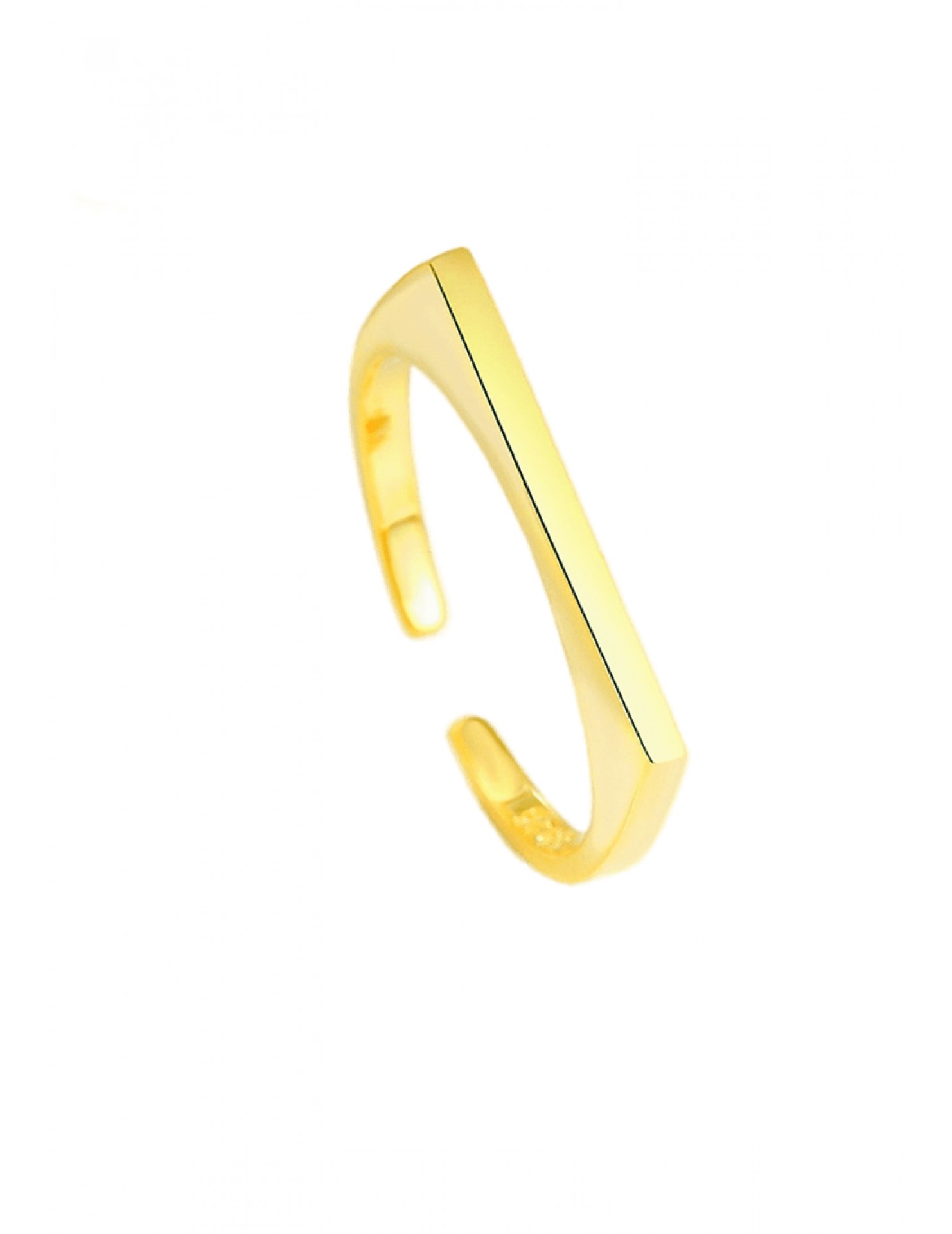 LDR2005 S925銀方形開口戒指