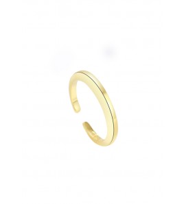 LDR2015 S925銀幾何圓形開口戒指