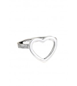 LDR2020-1 S925銀復古愛心開口戒指