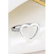 LDR2020-1 S925銀復古愛心開口戒指
