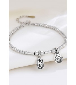 LDR2023 S925銀招財貓手鏈