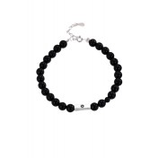 LDR2026-41 S925銀太陽黑瑪瑙手鏈