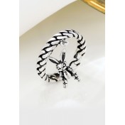 LDR2041 S925銀復古兔子開口戒指