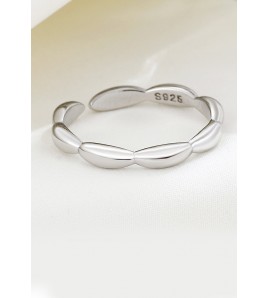 LDR2043 S925銀米粒指環開口戒指