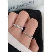 LDR2043 S925銀米粒指環開口戒指