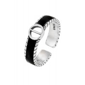 LDR2050 S925銀滴釉豬鼻子戒指