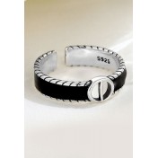 LDR2050 S925銀滴釉豬鼻子戒指