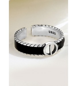 LDR2050 S925銀滴釉豬鼻子戒指