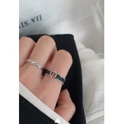 LDR2050 S925銀滴釉豬鼻子戒指