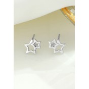 LDR24012 S925純銀五角星耳環