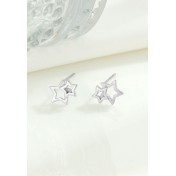 LDR24012 S925純銀五角星耳環