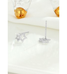 LDR24012 S925純銀五角星耳環