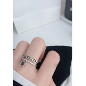 LDR24019 S925純銀五角星戒指