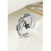 LDR24019 S925純銀五角星戒指