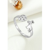 LDR24022 S925純銀 Snowflake & Deer 戒指