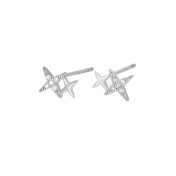 LDR24025 S925純銀星星耳環