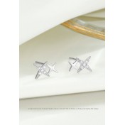 LDR24025 S925純銀星星耳環