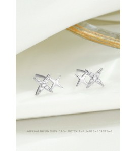 LDR24025 S925純銀星星耳環