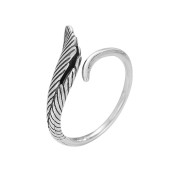 LDR24029 S925純銀羽毛戒指