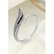 LDR24029 S925純銀羽毛戒指