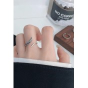 LDR24029 S925純銀羽毛戒指