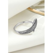 LDR24029 S925純銀羽毛戒指