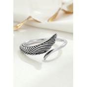 LDR24029 S925純銀羽毛戒指