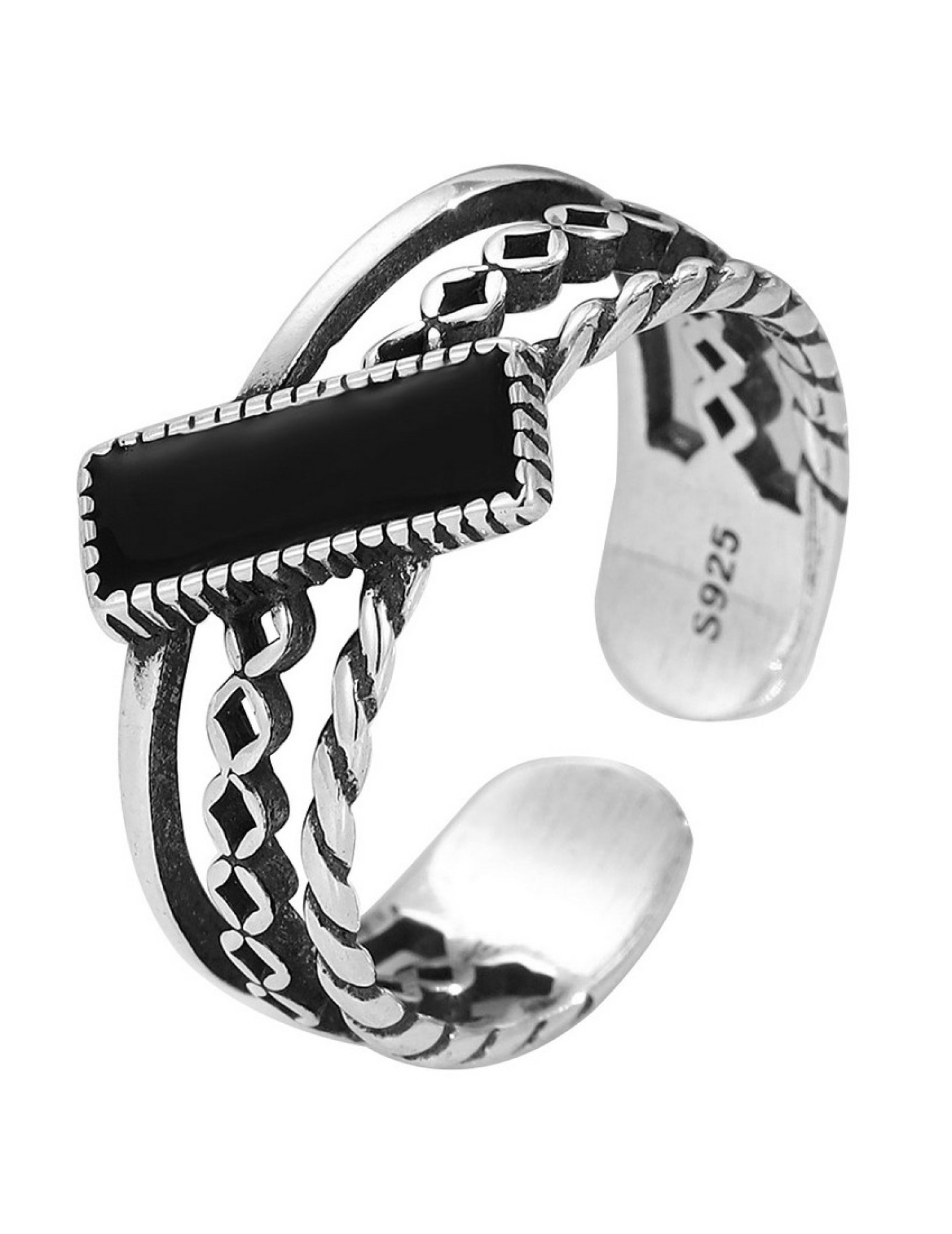 LDR24030 S925純銀潮流戒指