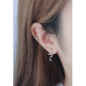 LDR24069 S925純銀潮流耳環