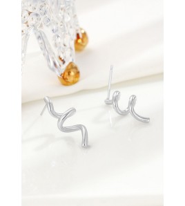 LDR24069 S925純銀潮流耳環