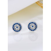 LDR24300 S925純銀惡魔之眼耳環