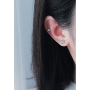 LDR24300 S925純銀惡魔之眼耳環