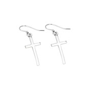 LDR24301 S925純銀十字架耳環