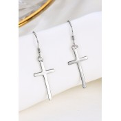 LDR24301 S925純銀十字架耳環