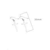 LDR24301 S925純銀十字架耳環