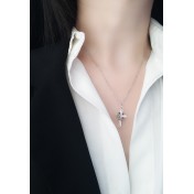 LDR24302 S925純銀復古皇冠十字架項鍊