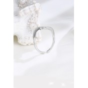 LDR24303 S925純銀莫比烏斯開口戒指