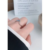 LDR24303 S925純銀莫比烏斯開口戒指