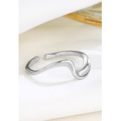 LDR24303 S925純銀莫比烏斯開口戒指