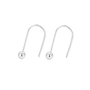 LDR24308 S925純銀簡約圓珠耳環