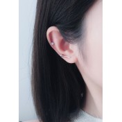 LDR24308 S925純銀簡約圓珠耳環