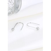 LDR24308 S925純銀簡約圓珠耳環