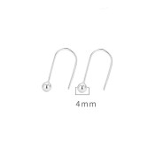 LDR24308 S925純銀簡約圓珠耳環