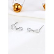 LDR24309 S925純銀簡約問號感嘆號耳環