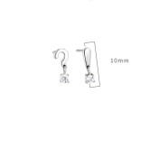 LDR24309 S925純銀簡約問號感嘆號耳環